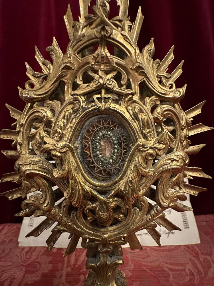 1 Baroque - Style Reliquary - Relic True Cross Expected Wit Document