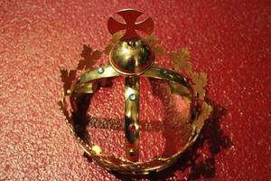 Crown style gothic en Brass / Bronze, Belgium 19th century