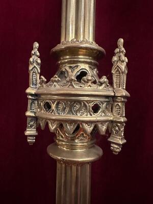 4 Gothic - style Matching Candle Sticks Height Without Pin.