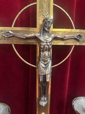 Set art - deco Matching Candle With Cross