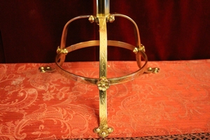 Adjustable Censor Stand Complete en Brass / Bronze / Polished / New Varnished, Belgium 19th century