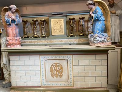 Altar en Wood Polychrome, France 19 th century