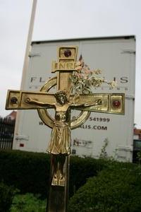 Altar - Cross en BRONZE, Belgium 20th century