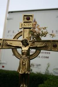 Altar - Cross en BRONZE, Belgium 20th century