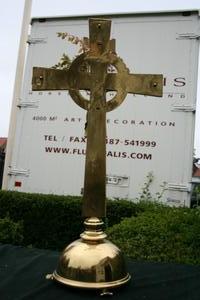 Altar - Cross en BRONZE, Belgium 20th century
