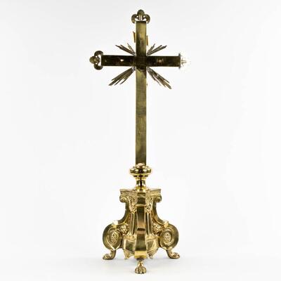 Altar - Cross en Brass, Belgium  19 th century