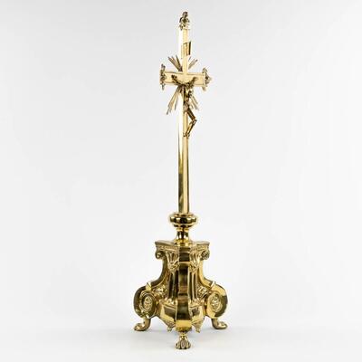 Altar - Cross en Brass, Belgium  19 th century