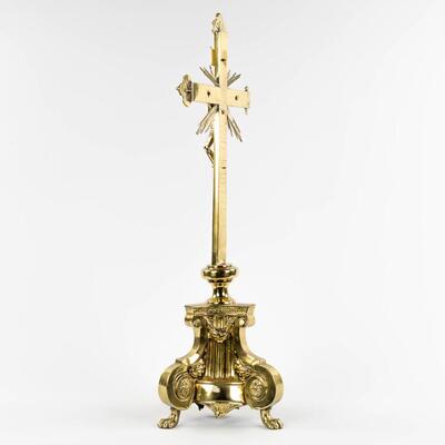 Altar - Cross en Brass, Belgium  19 th century