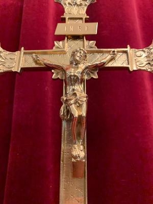 Altar - Cross en Bronze / Polished and Varnished, France 19th century