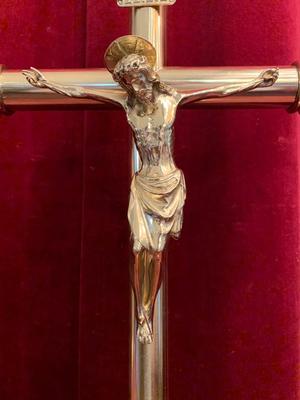 Altar - Cross en Brass / Polished / New Varnished, Belgium 19th century