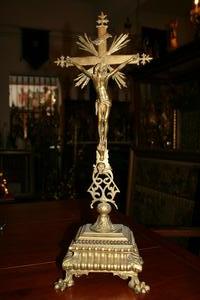 Altar Cross en bronze, Dutch 19th century