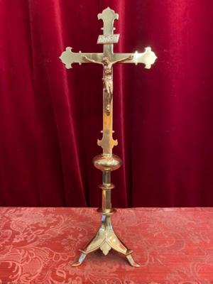 Altar - Cross en Bronze / Polished and Varnished, France 19 th century