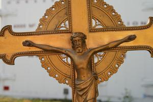 Altar Cross en BRONZE, FRANCE 19th Century