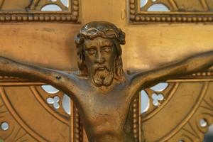 Altar Cross en BRONZE, FRANCE 19th Century