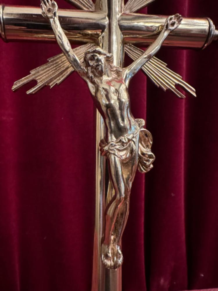 1  Altar - Cross Engraved : Souvenir Du 22 Avril 1884