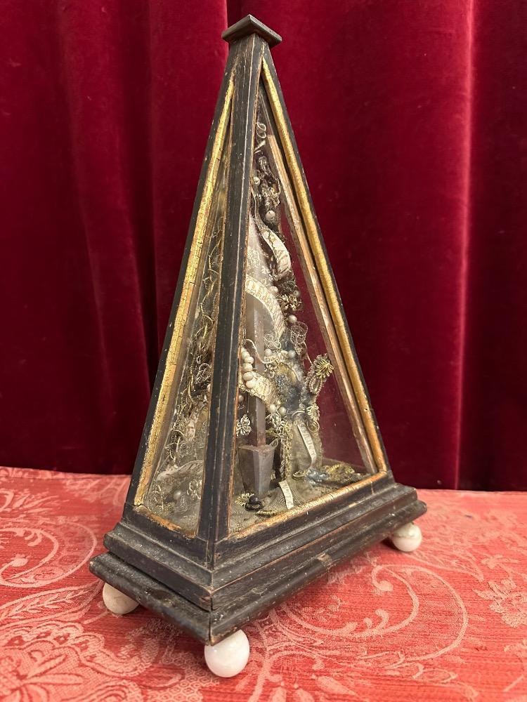 1  Altar - Reliquary With Nail ( Clavus ) Touched To Parts Of The Holy Cross.