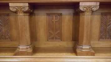 Altar With Original Altar - Stone en Oak wood, Belgium 19th century