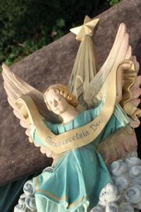 Angel en PLASTER POLYCHROME, Belgium 19th century