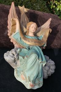 Angel en PLASTER POLYCHROME, Belgium 19th century