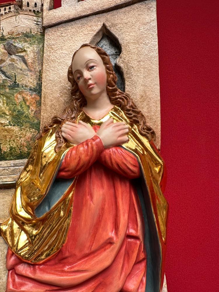 1  Annunciation Sculpture With Wall Pedestal