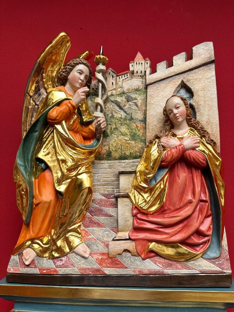 1  Annunciation Sculpture With Wall Pedestal