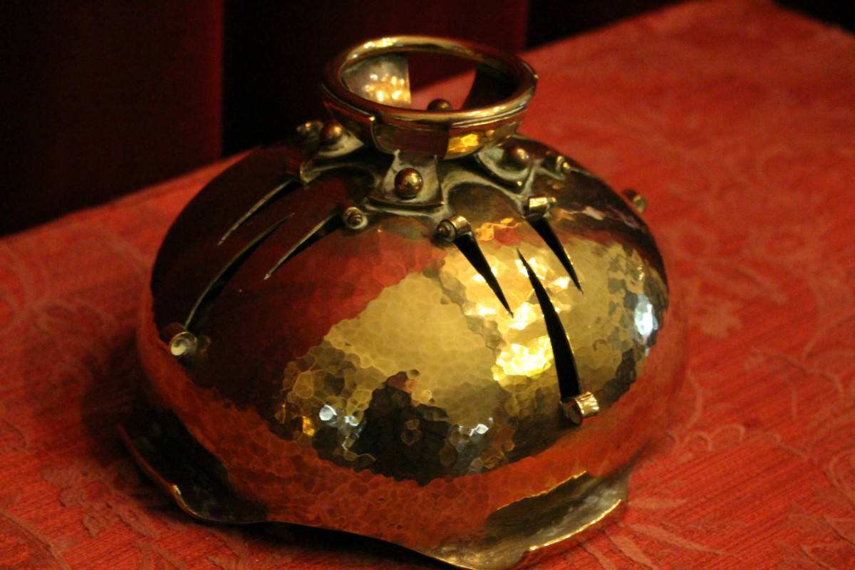 1 ART - DECO Altar - Bell. Hand Hammered