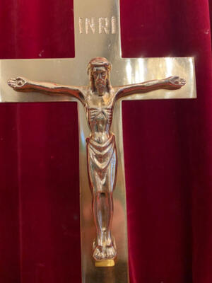 Altar - Cross style art - deco en Bronze / Polished and Varnished, Belgium  20 th century ( Anno 1930 )