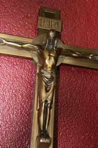 Altar - Cross style ART - DECO en Brass / Bronze, Dutch 20th century