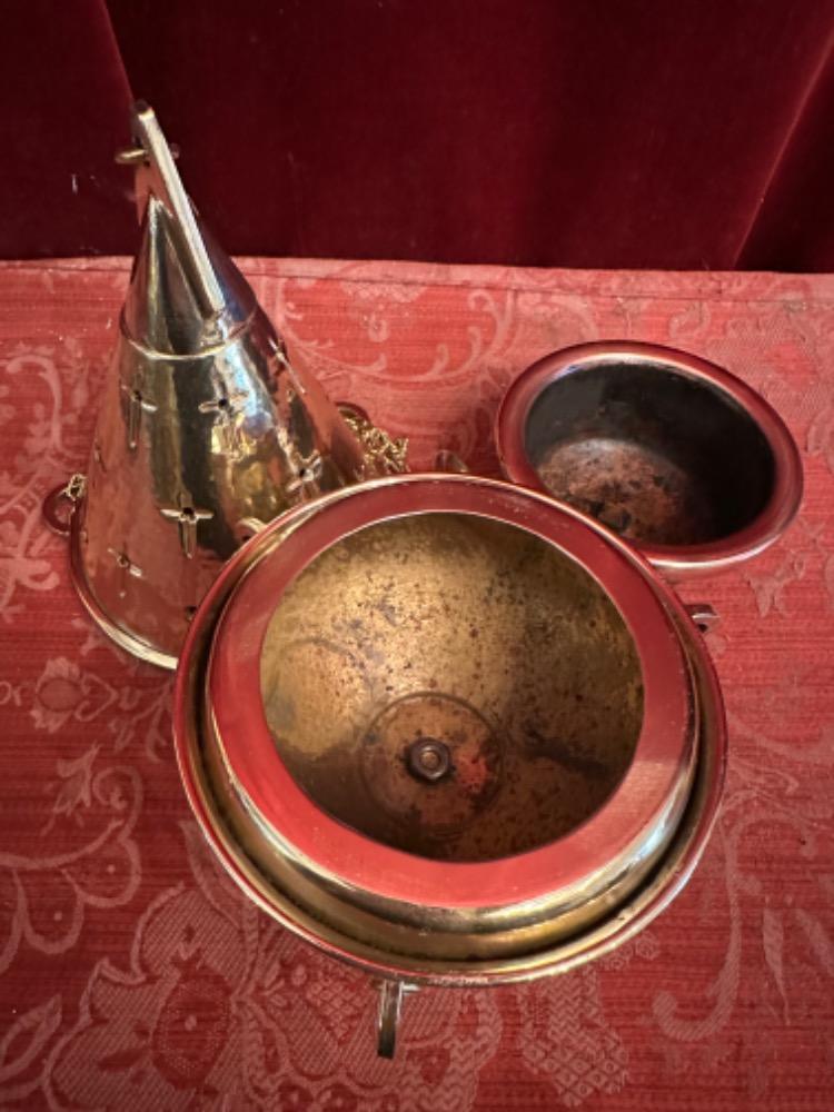 1 art - deco Censer Party Hand - Hammered