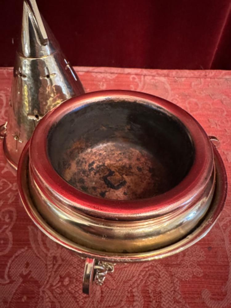 1 art - deco Censer Party Hand - Hammered