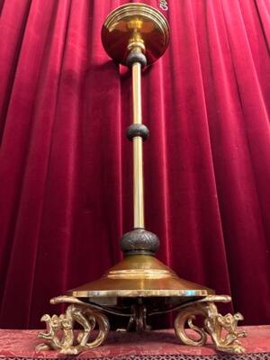 Pascal-Candle - Holder Measures Height Without Pin style art - deco en Brass / Bronze / Polished and Varnished, Belgium  20 th century ( Anno 1930 )