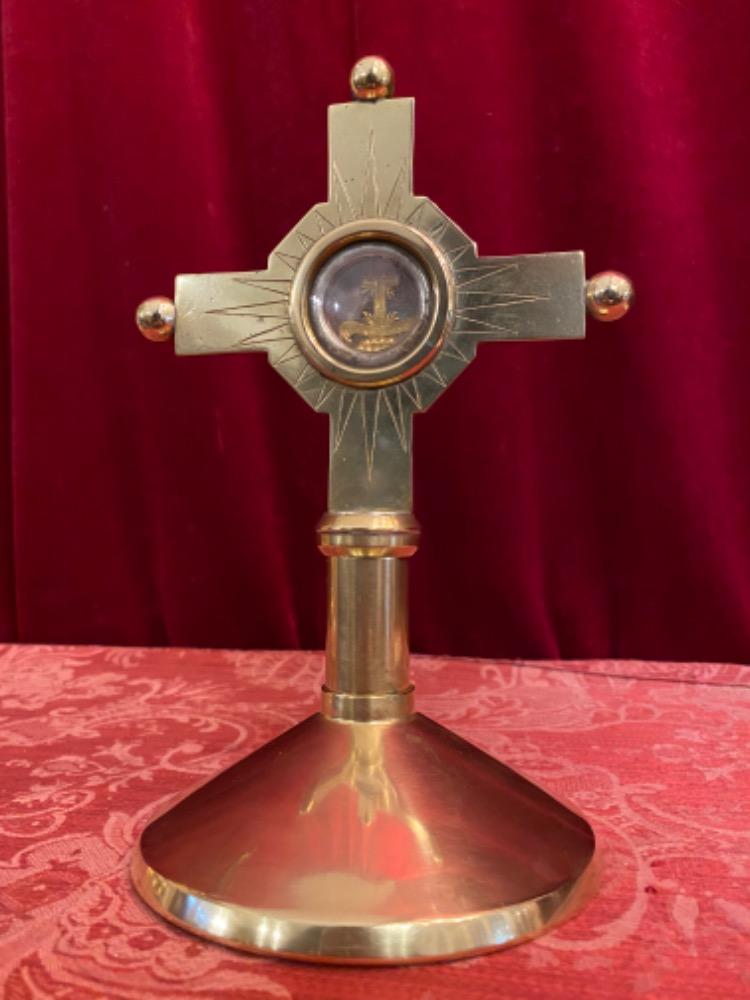 1 art - deco Reliquary - Relic Of The True Cross Originally Sealed
