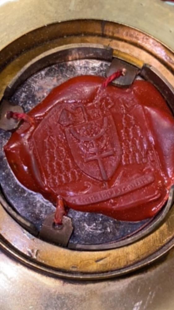 1 art - deco Reliquary - Relic Of The True Cross Originally Sealed