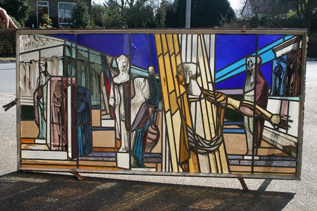 1 ART - DECO Stained Glass Window