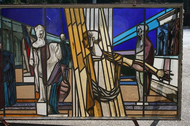 1 ART - DECO Stained Glass Window