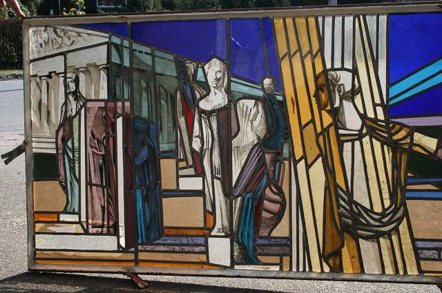 1 ART - DECO Stained Glass Window
