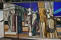 Stained Glass Window style ART - DECO en glass, Dutch 20th century