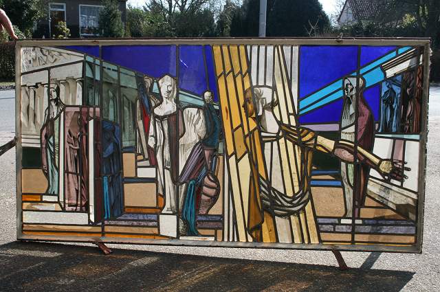 1 ART - DECO Stained Glass Window