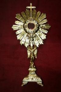 Monstrance style barok en BRASS, France 19th century