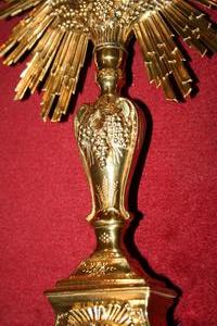 Monstrance style Barok en BRASS / Silver, FRANCE 18th century