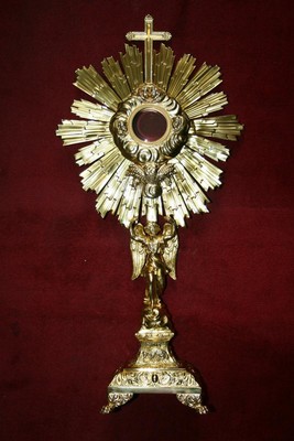 Monstrance style barok en BRASS, France 19th century