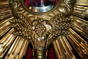 Monstrance style Barok en BRASS / Silver, FRANCE 18th century