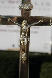 Altar - Cross style baroque en Brass / Bronze, France 18 th century