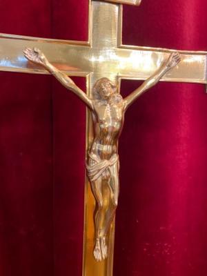 Altar - Cross style Baroque en Brass / Bronze / Polished and Varnished, France 18 th century
