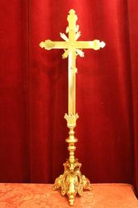 Altar - Cross style Baroque en Bronze / Polished and Varnished, France 19th century