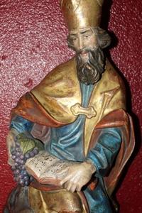 Bishop. St. Urbanus. style baroque en wood polychrome, Southern Germany 20th century