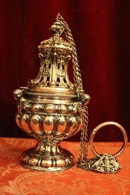 Censer style Baroque en full silver, Dutch 19th century ( anno 1830 )