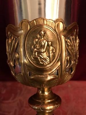 Chalice style Baroque en Full Silver / Polished and Varnished, France 19th century ( anno 1850 )