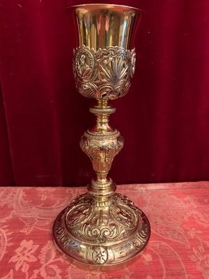 Chalice style Baroque en full silver, Belgium 19th century ( anno 1850 )