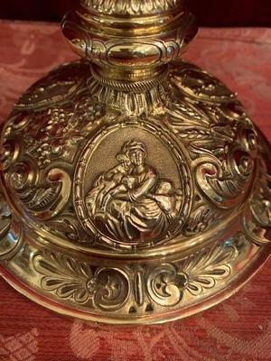 Chalice style Baroque en full silver, Belgium 19th century ( anno 1850 )